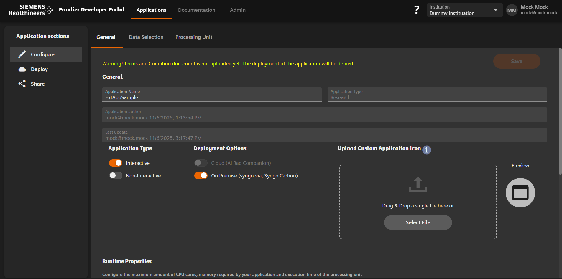 Configure new app Configure new app
