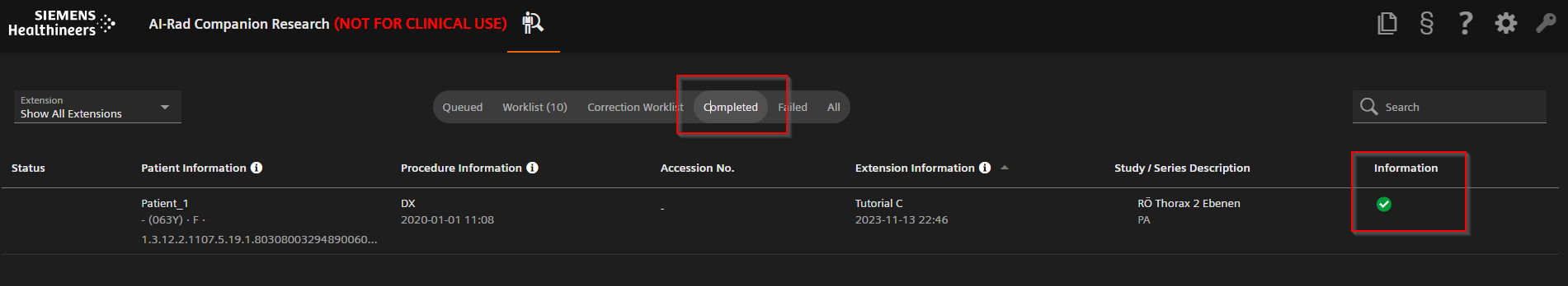 Case finished processing Case finished processing